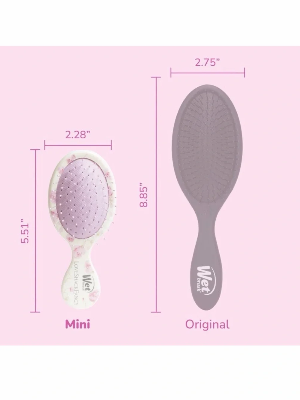 LoveShackFancy x WetBrush Coquette Bow Mini Detangler Hair Brush - Chantilly